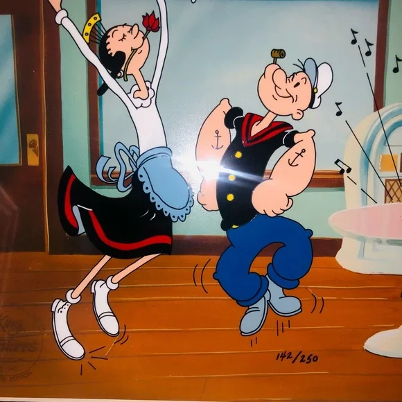 HAND PAINTED LIMITED EDITION “WIMPY’S CAFE”, SIGNED BY MYRON WALDMAN. - Picture 7 of 7